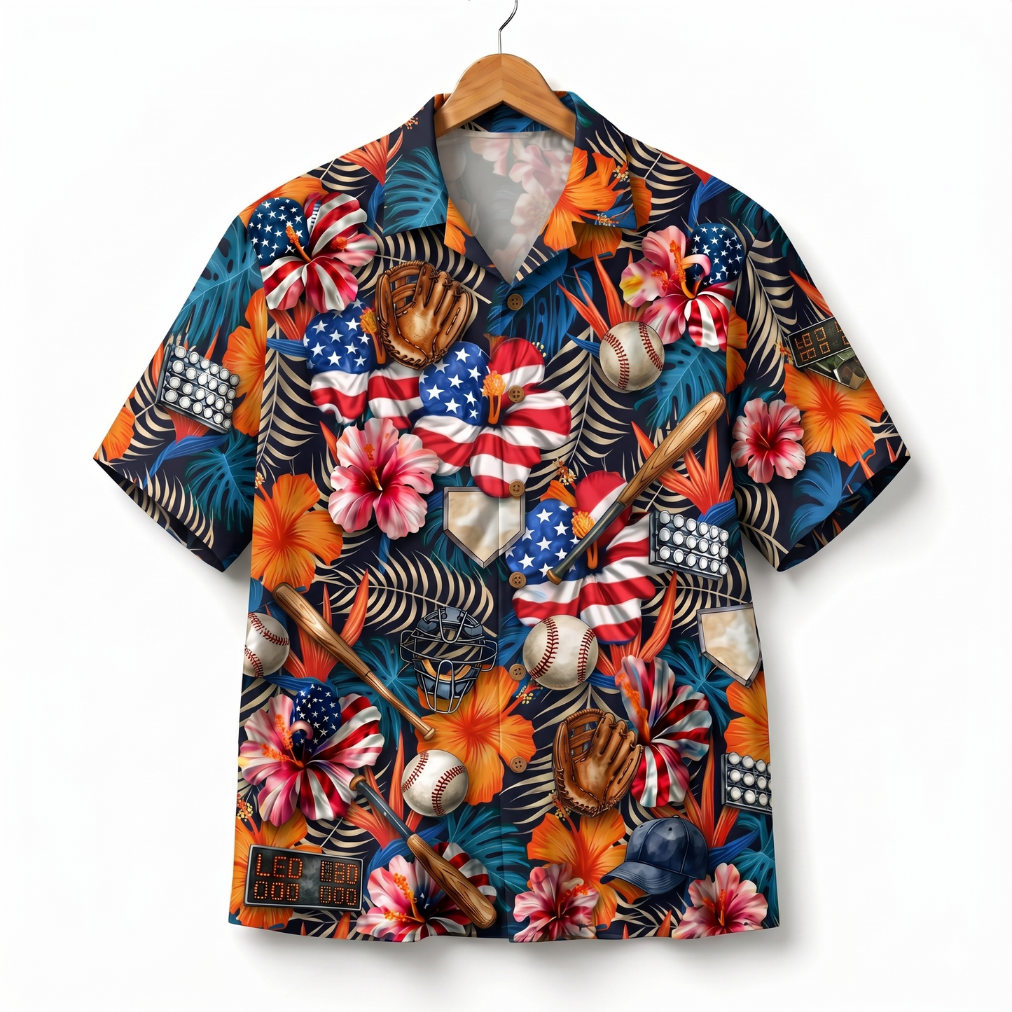 Baseball America 4th July 250 Years Anniversary Premium Unisex Hawaiian Shirt For Men and Women