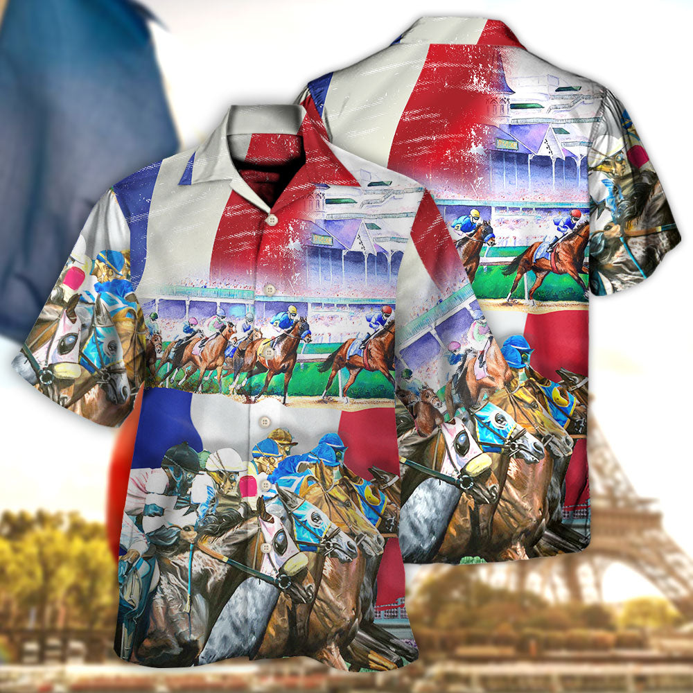 Horse France Horse Racing Amazing Seat Lover - Hawaiian Shirt 