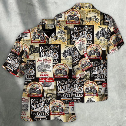 Motorcycle Timeless Treasures Motorcycles - Hawaiian Shirt - Owl Ohh 