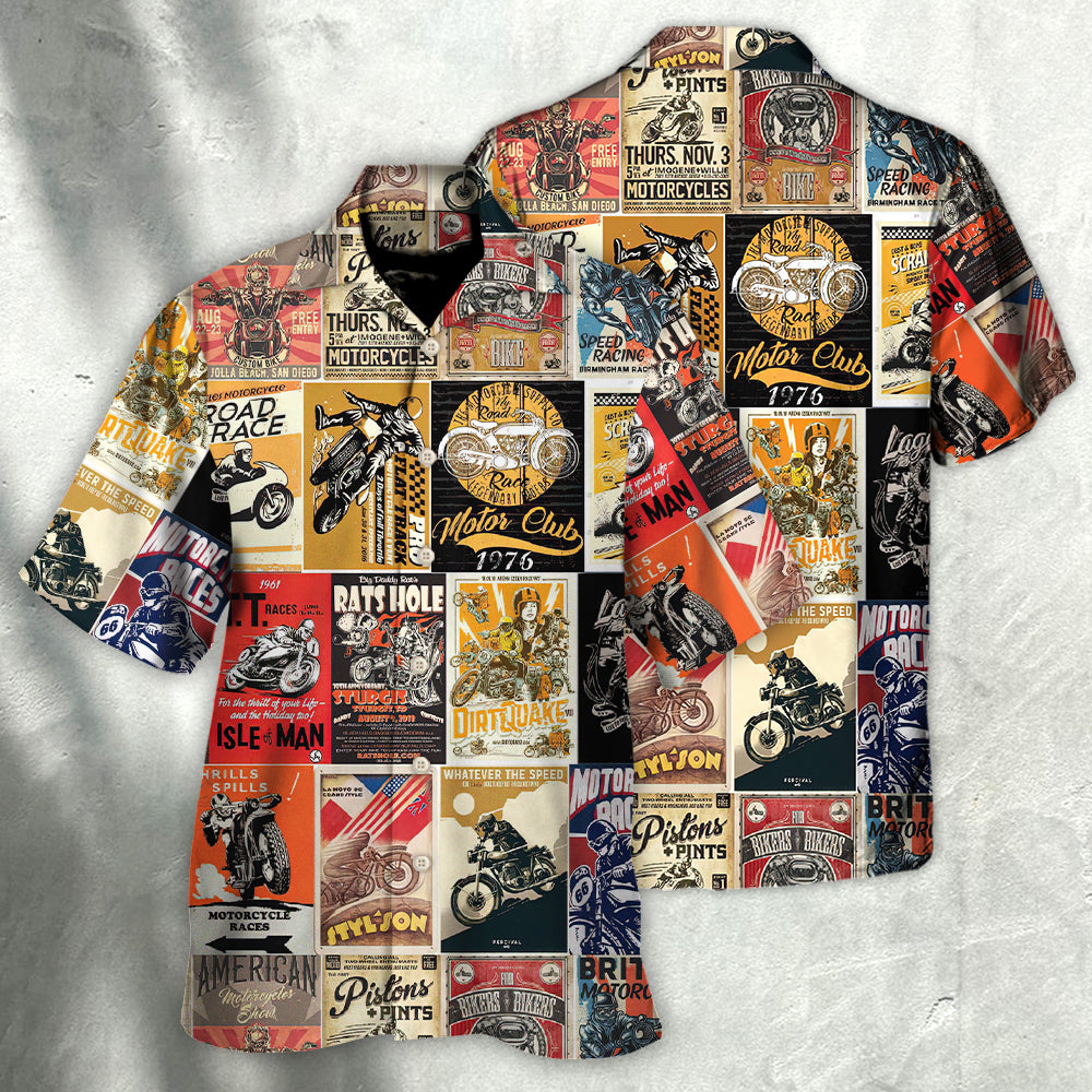Motorcycle A Bike On The Road Is Worth Two In The Shed - Hawaiian Shirt - Owl Ohh 