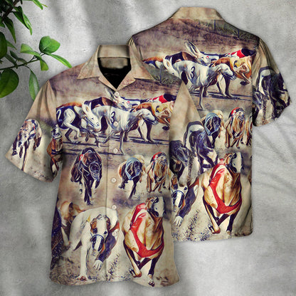 Dog Racing We Love Dog Racing Greyhound Vintage - Hawaiian Shirt 