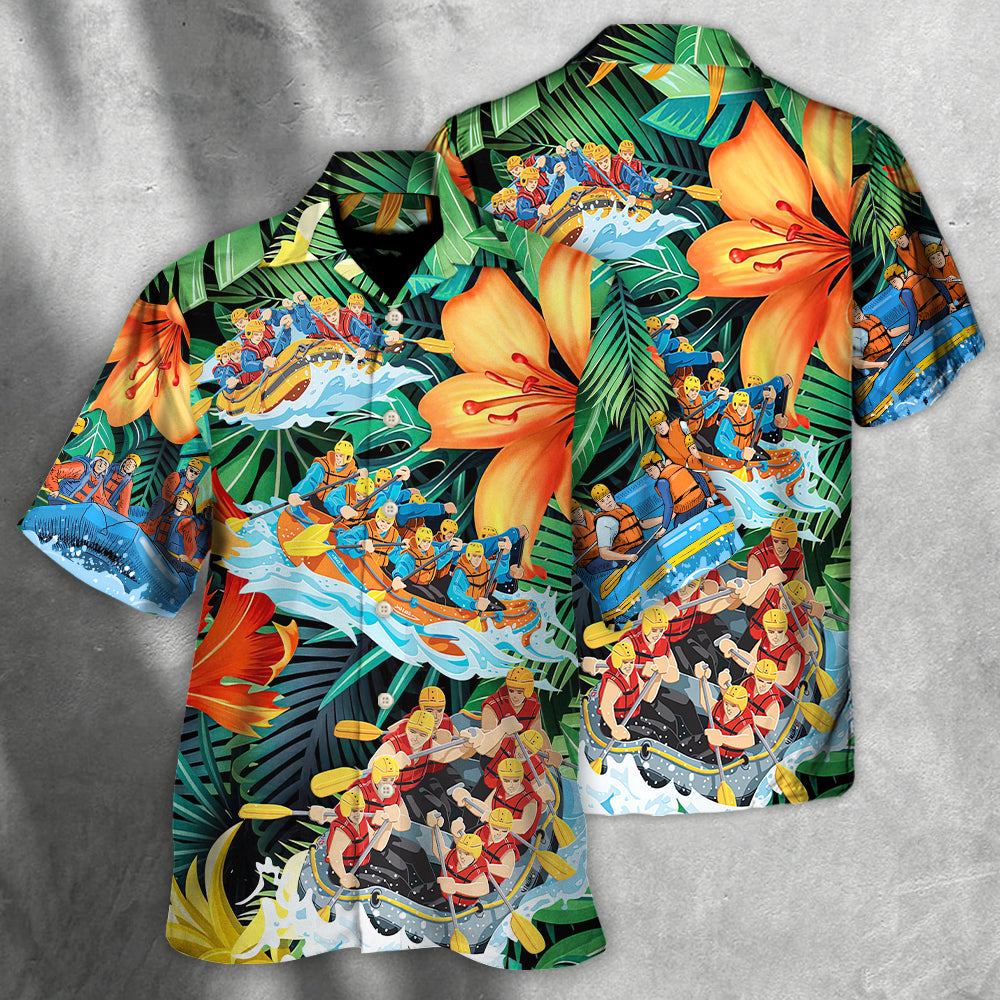 Water Rafting Lover Tropical Style - Hawaiian Shirt 