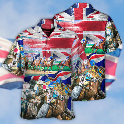 Horse United Kingdom Horse Racing Amazing Seat Lover - Hawaiian Shirt 