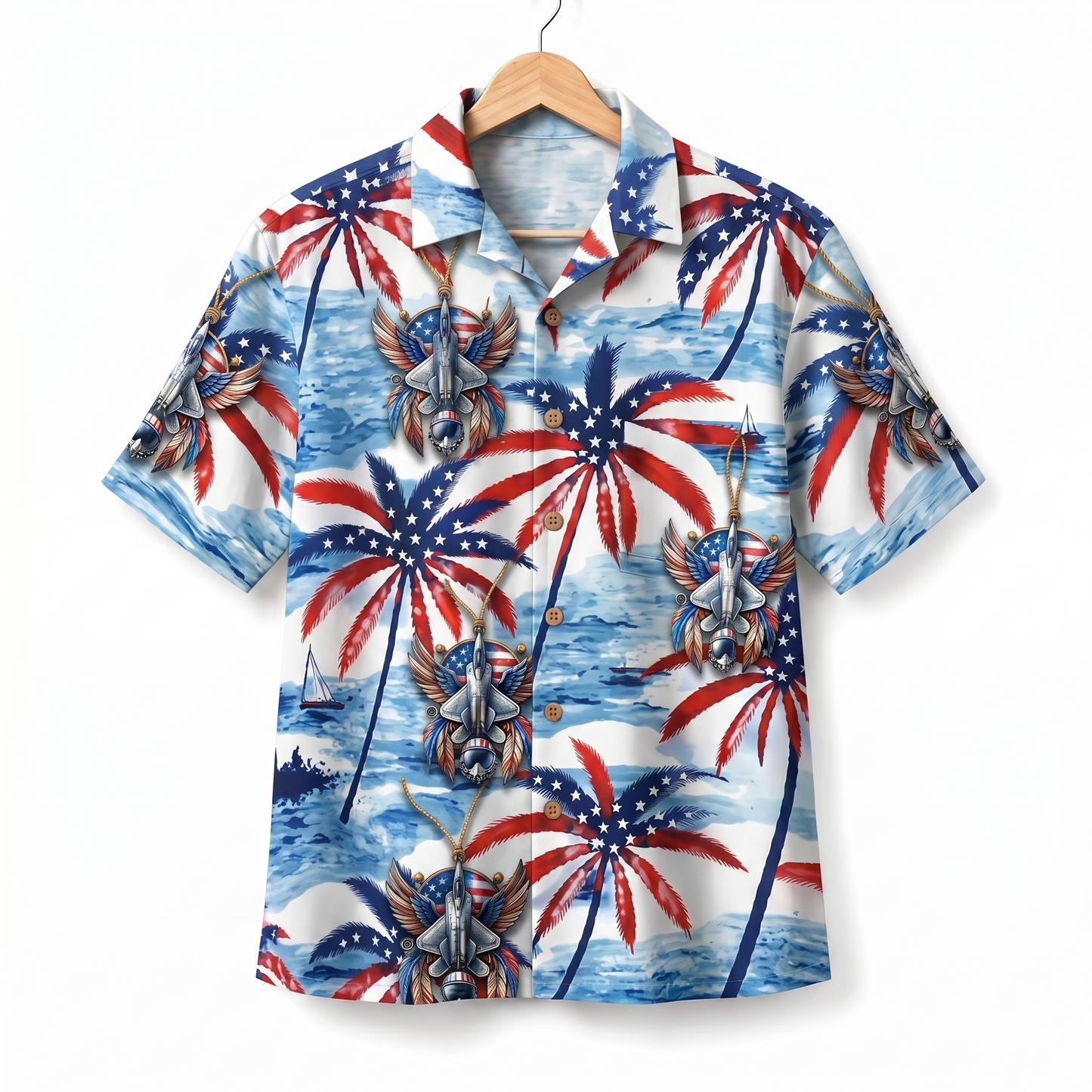 Air Force Patriotic Veteran 250 Years America Premium Unisex Hawaiian Shirt For Men and Women