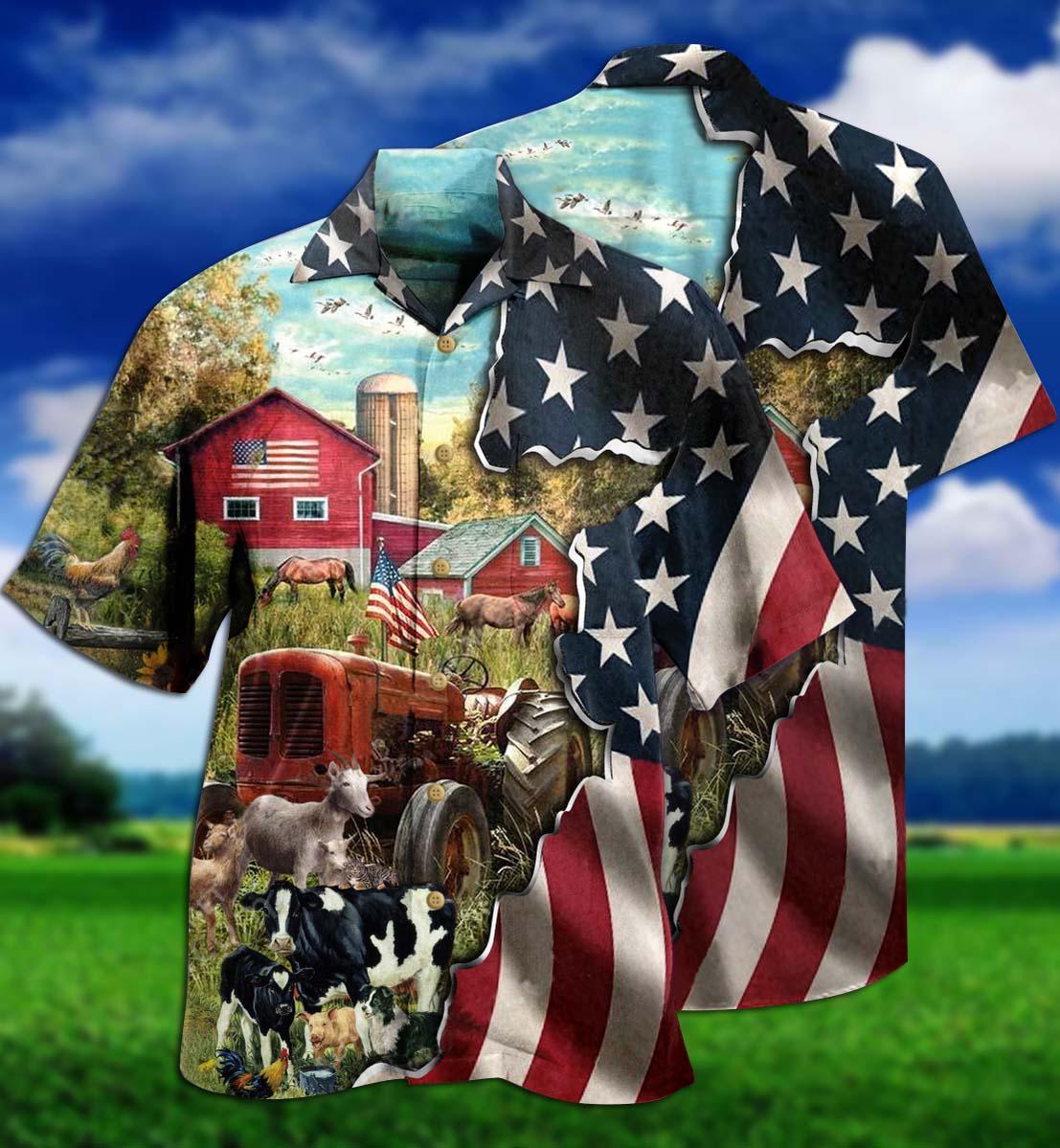 Farm Love Cows And Animals America - Hawaiian Shirt 