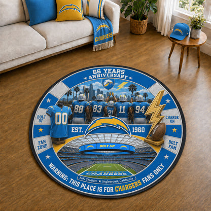 All Football Teams Custom Print Premium Round Mat Washable – Personalized Round Mat