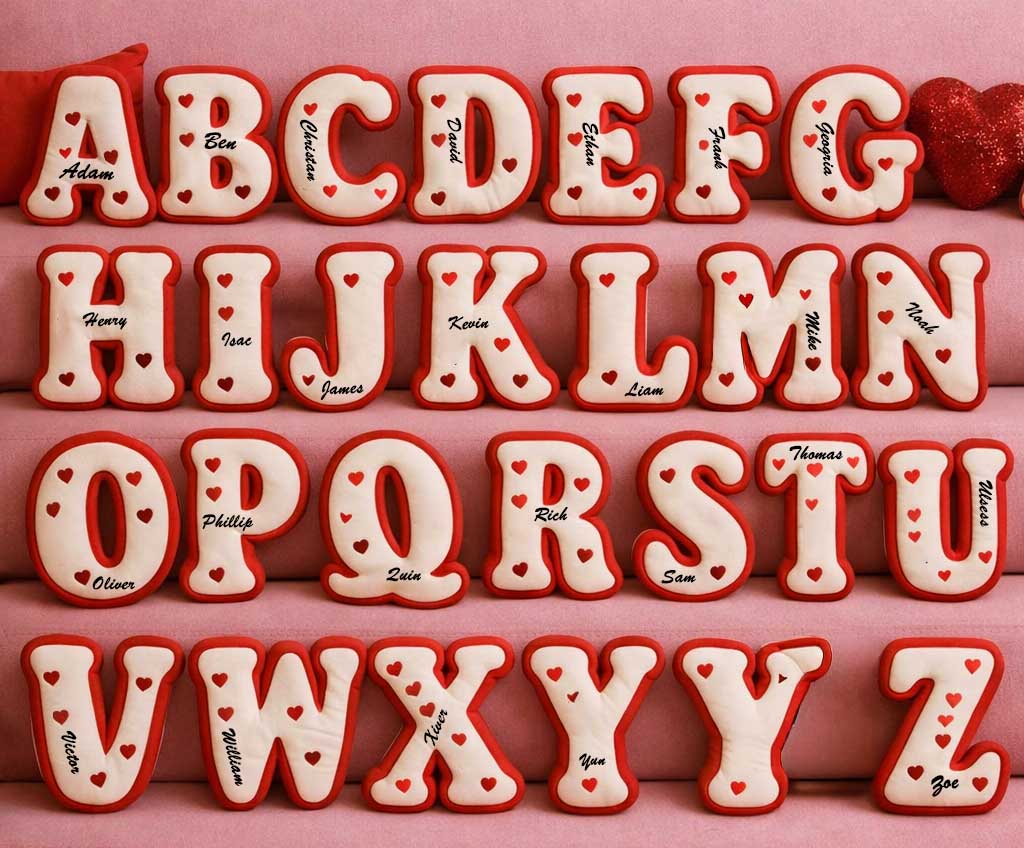 Couple Pillow Custom Name Gift , Friends, Valentine  Irregular-Shaped Pillow Custom