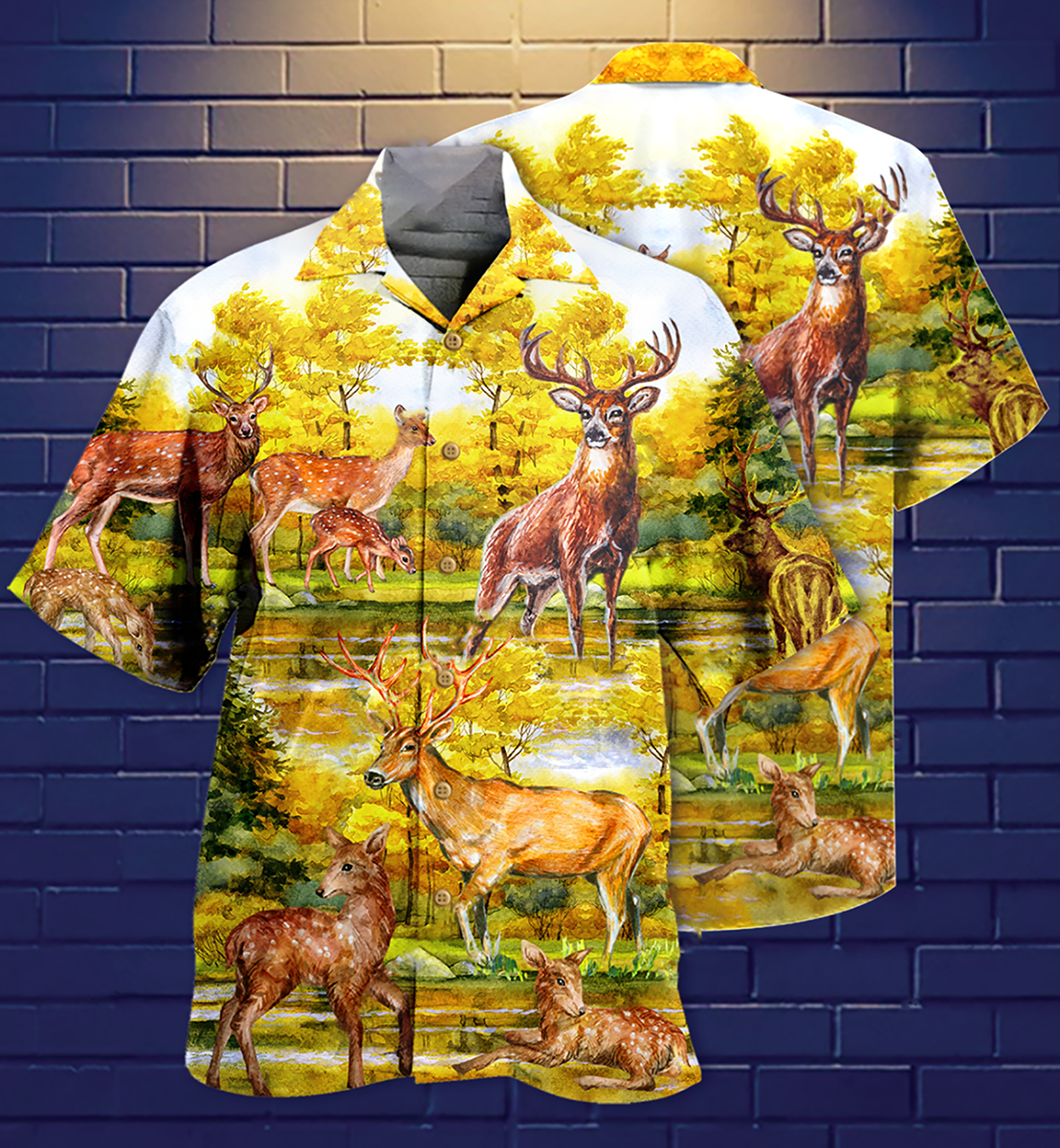 Deer Love Autumn - Hawaiian Shirt 