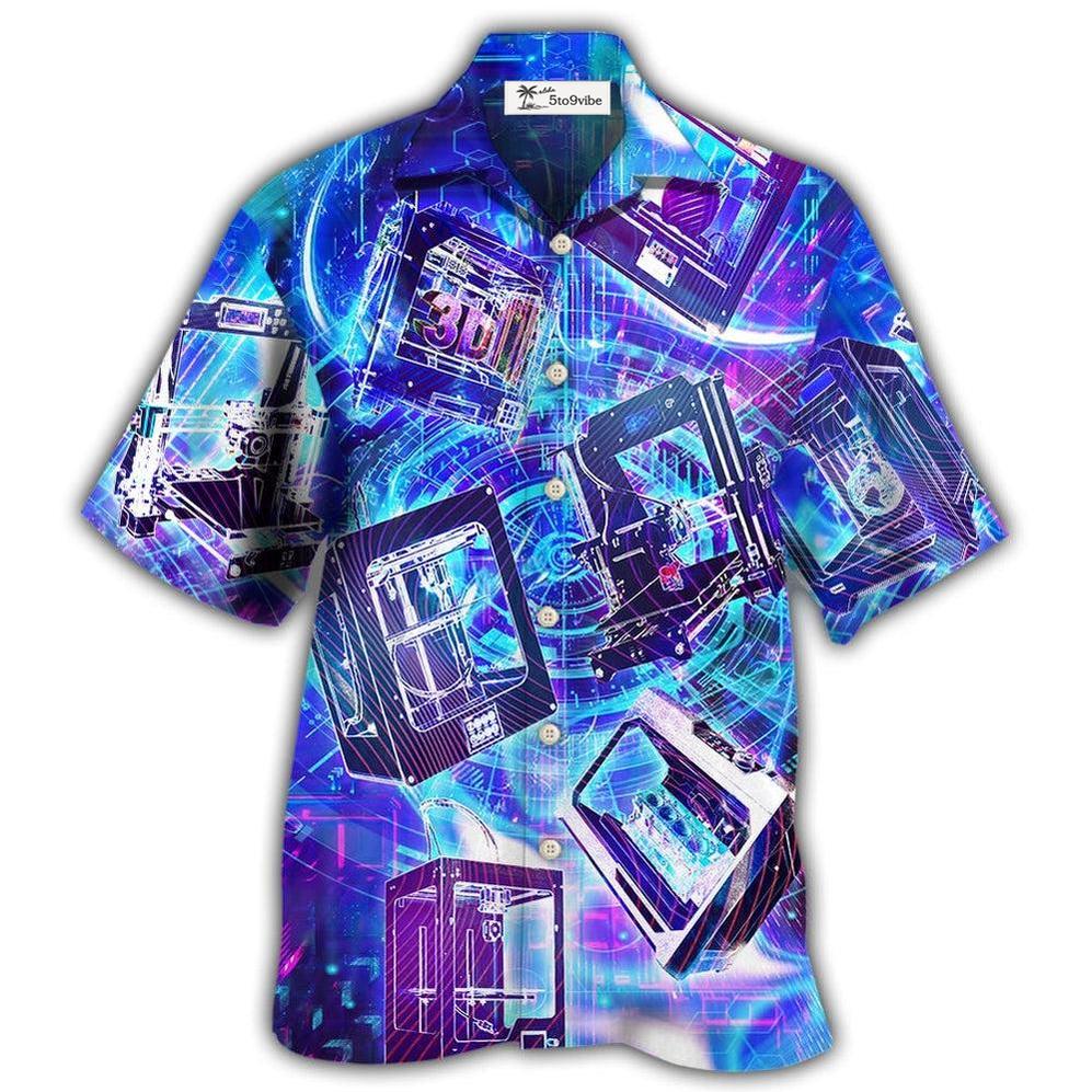 Hawaiian Shirt / Adults / S 3D Printing in Modern Life - Hawaiian Shirt 