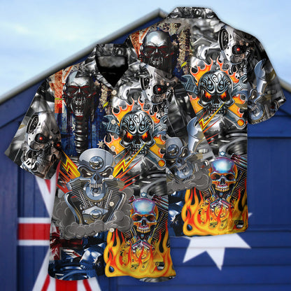 Skull Engine Piston Don't Fix Me Australia - Hawaiian Shirt 
