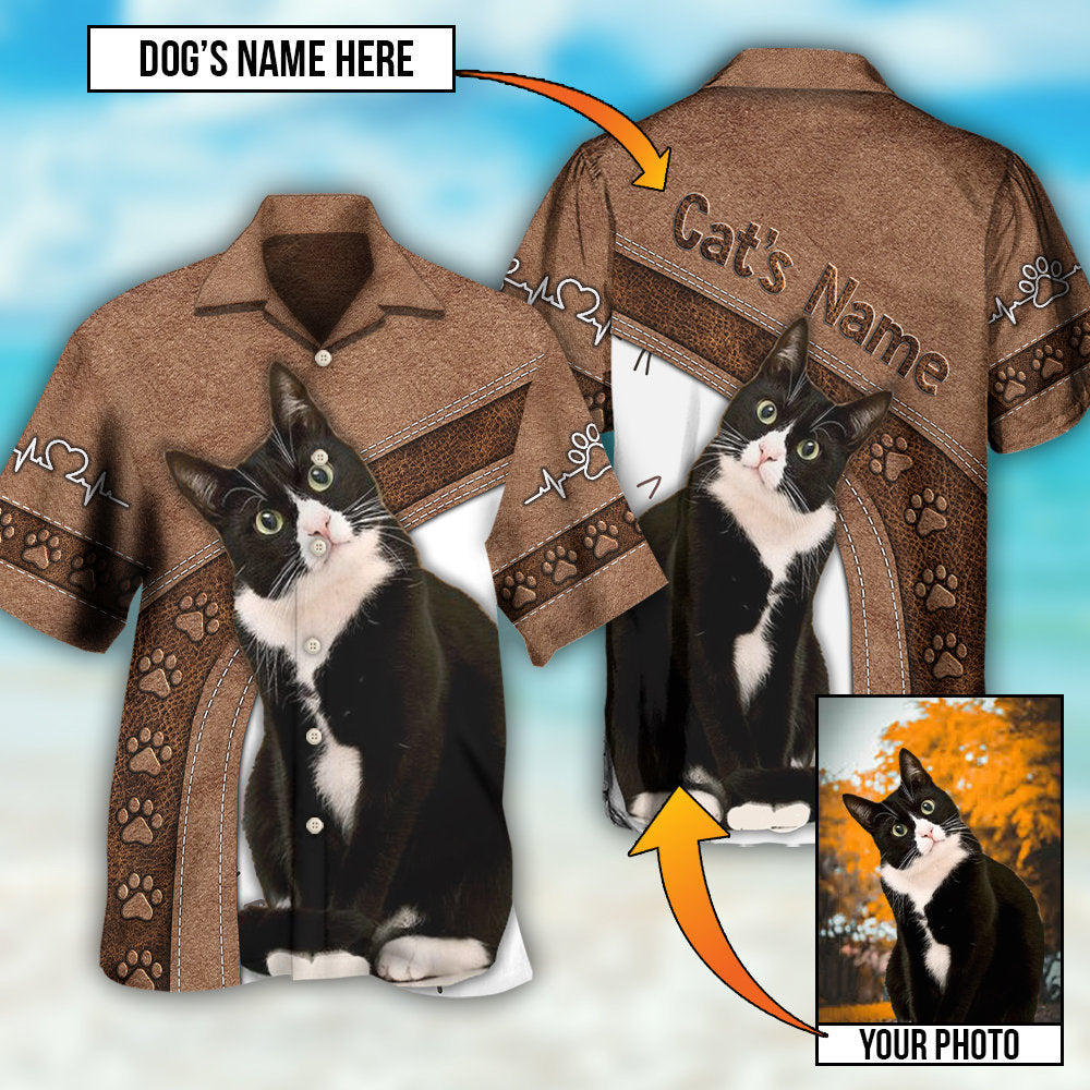 Black Cat Is My Best Friend Custom Photo - Hawaiian Shirt 