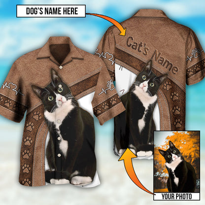 Black Cat Is My Best Friend Custom Photo - Hawaiian Shirt 