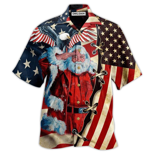 Hawaiian Shirt / Adults / S Christmas Patriot Panta Clause - Hawaiian Shirt 