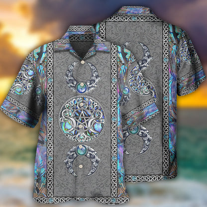 Wicca Mystery Spirit Triple Moon Witch - Hawaiian Shirt 