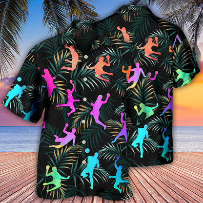 Handball Watercolor Colorful Tropical - Hawaiian Shirt 