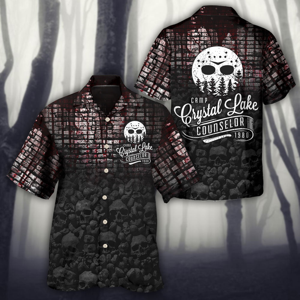 Halloween Camp Crystal Lake Counselor 1980 - Hawaiian Shirt 
