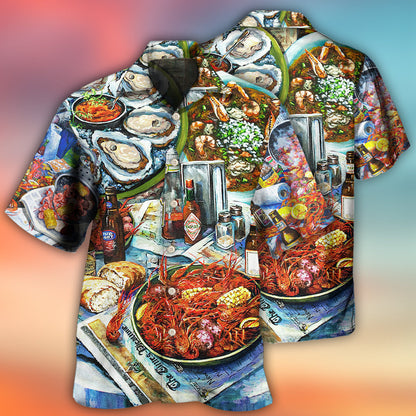 Food Sea Food And Drink Art Style - Hawaiian Shirt 