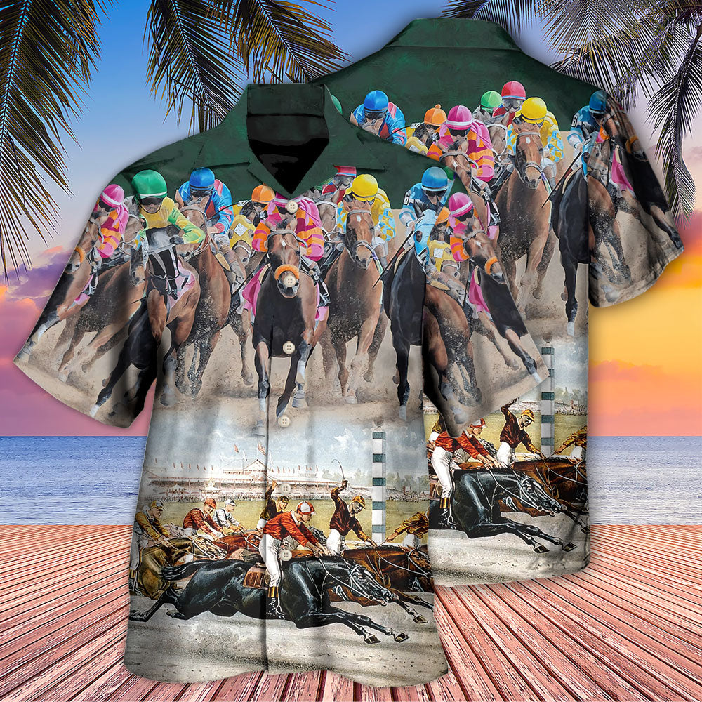 Horse Racing Great Horse Best Seat - Hawaiian Shirt 