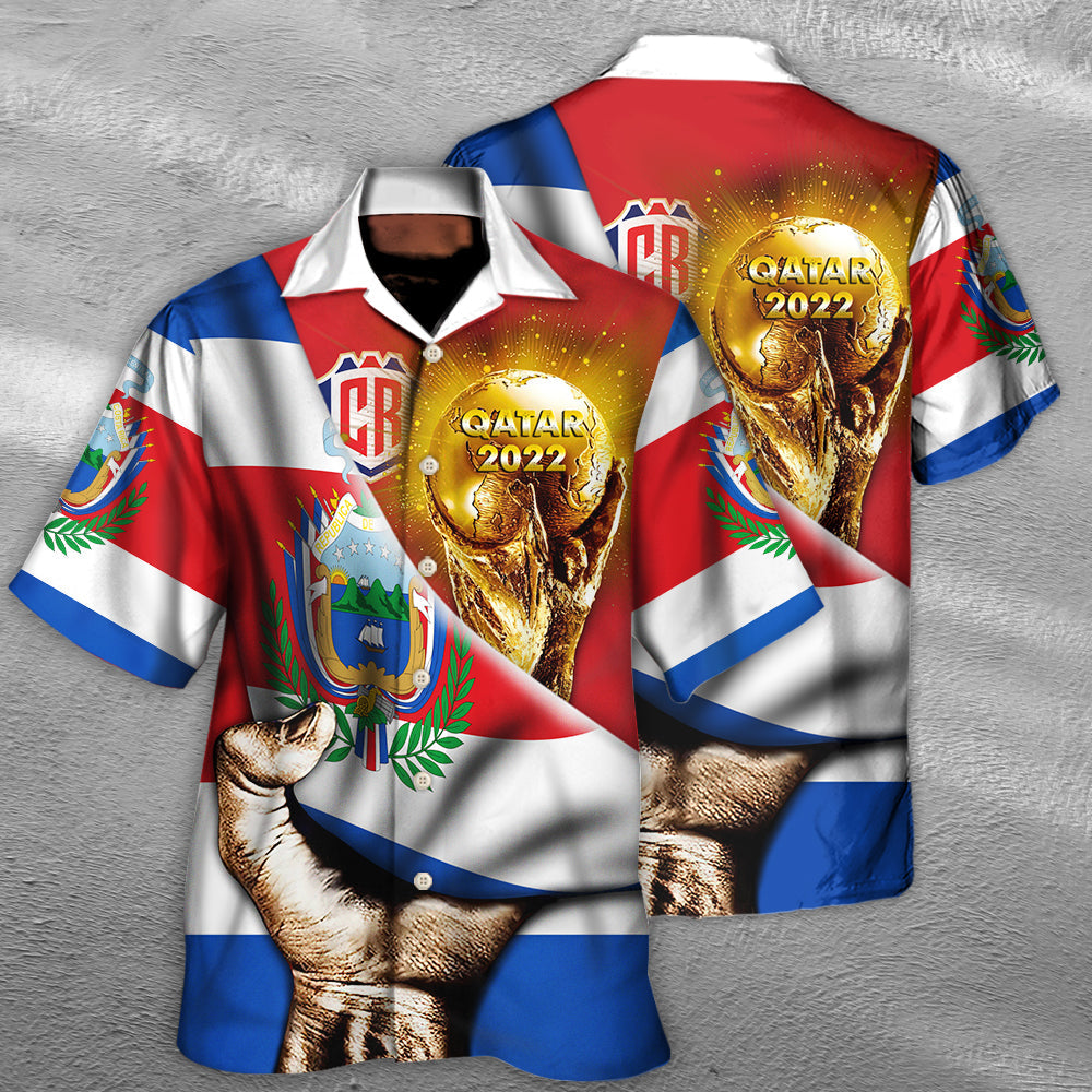 World Cup Qatar 2022 Costa Rica Will Be The Champion Flag Vintage - Hawaiian Shirt 