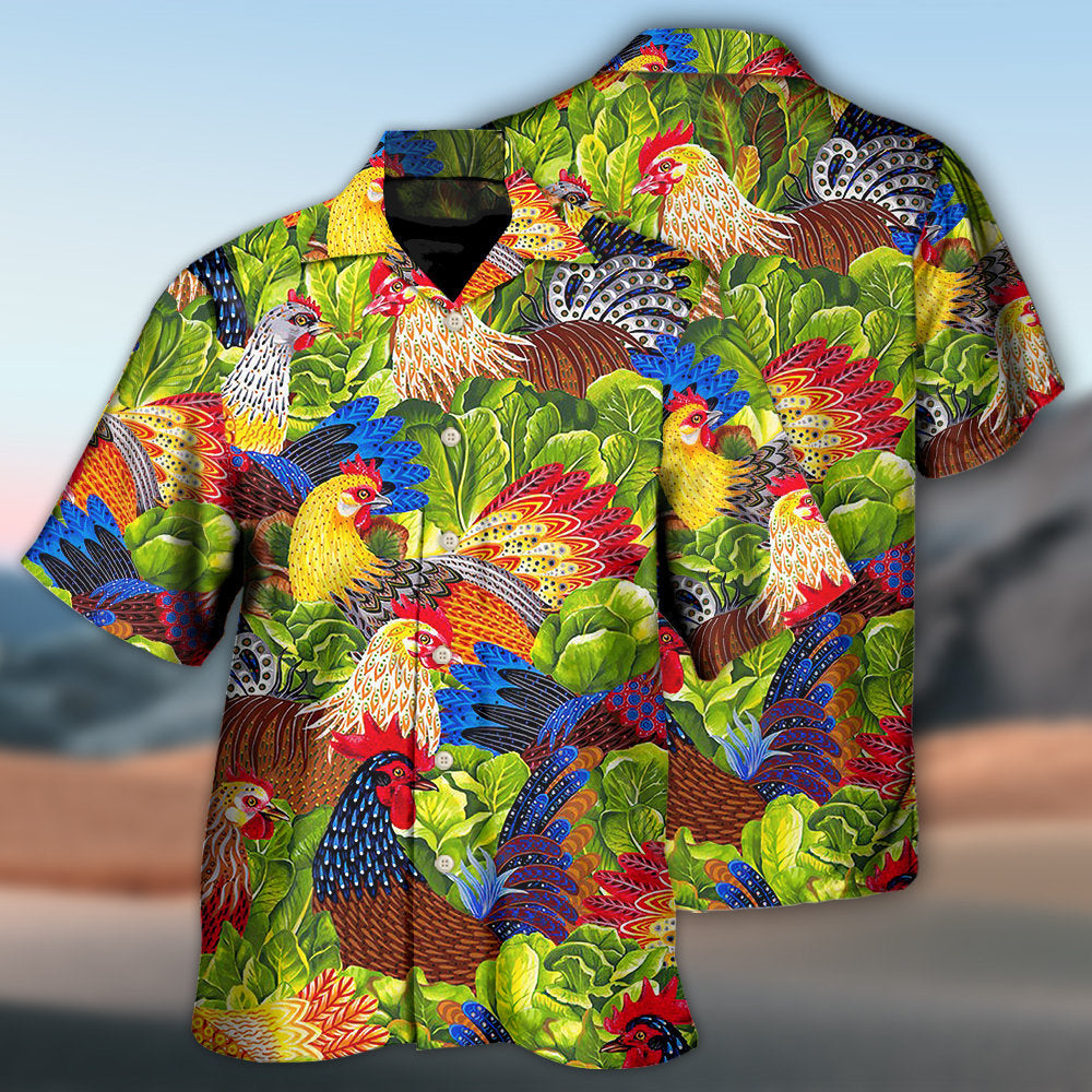 Chicken Family Lover Colorful - Hawaiian Shirt 