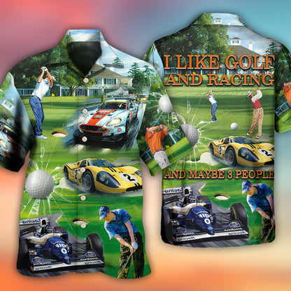 Racing And Golf Lover - Hawaiian Shirt 