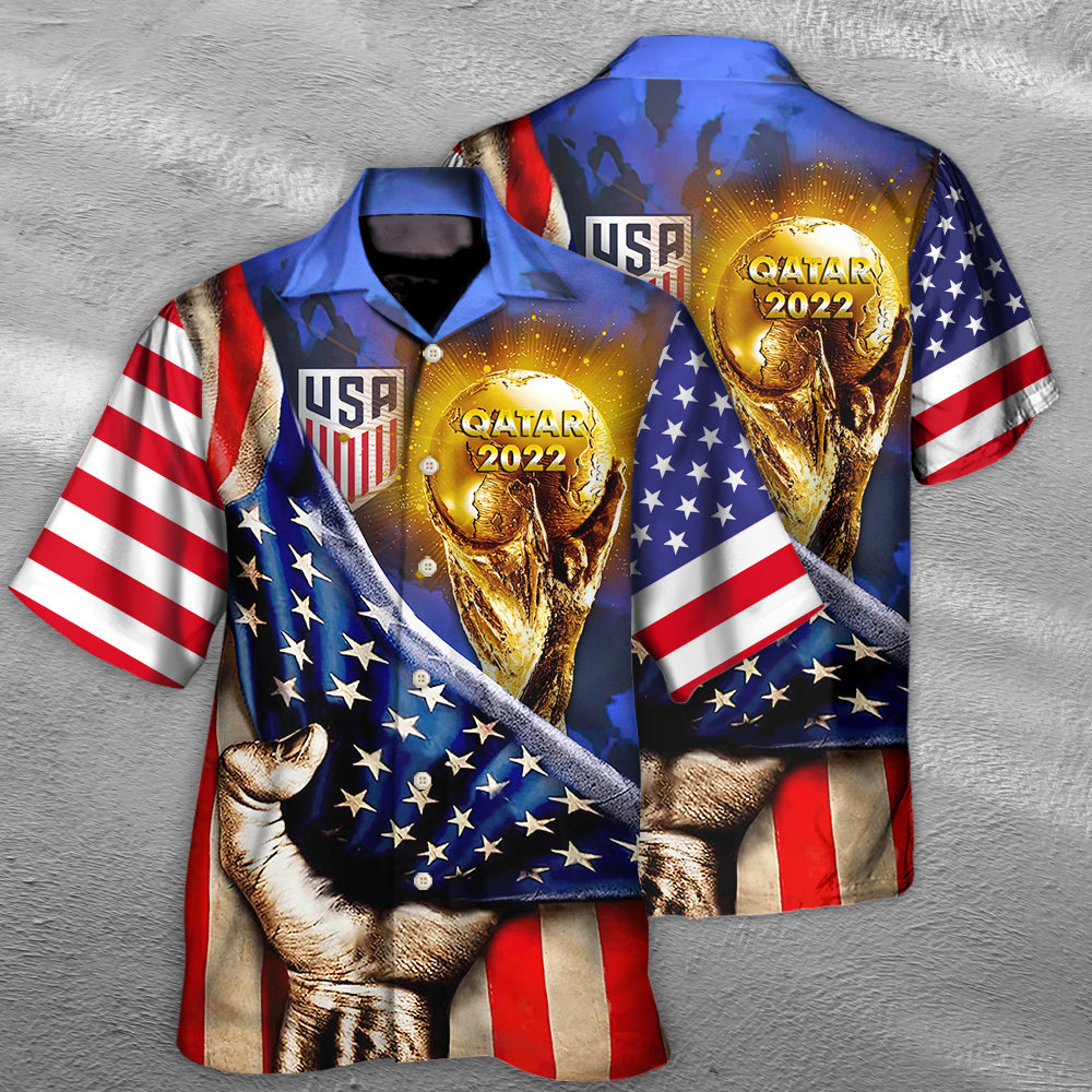 World Cup Qatar 2022 USA Will Be The Champion Flag Vintage - Hawaiian Shirt 