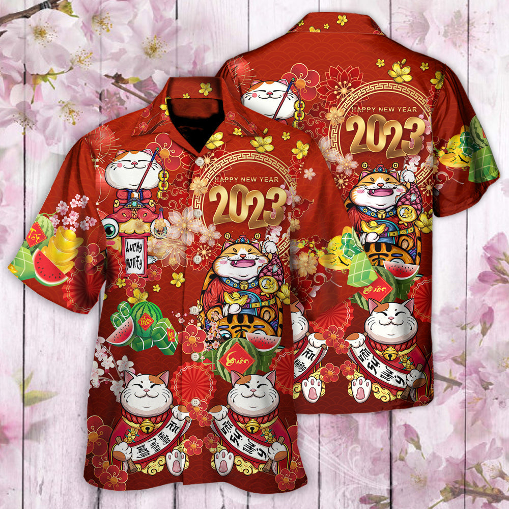 Tet Holiday Cat Happy New Year 2023 - Hawaiian Shirt 