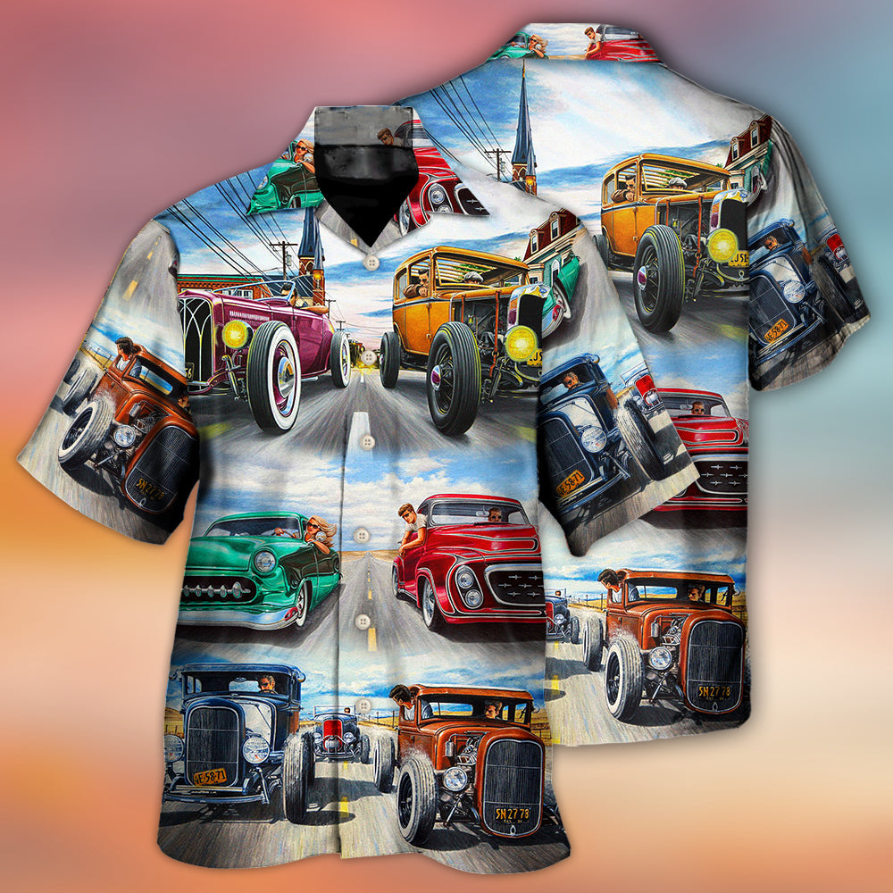 Hot Rod Racing Lover Cool Art Style - Hawaiian Shirt 