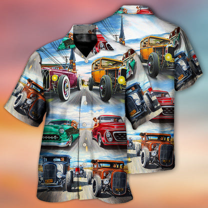 Hot Rod Racing Lover Cool Art Style - Hawaiian Shirt 