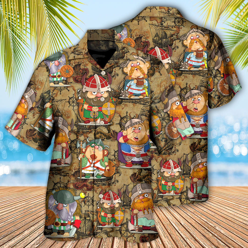 Viking Funny Viking Map Art - Hawaiian Shirt 