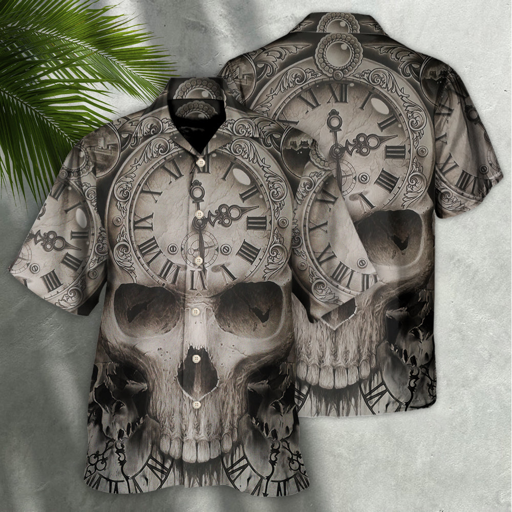 Skull This Time Is Ending - Hawaiian Shirt 