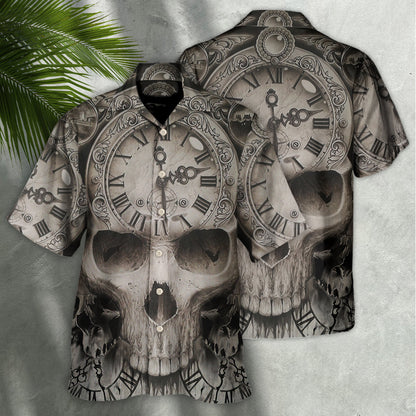Skull This Time Is Ending - Hawaiian Shirt 