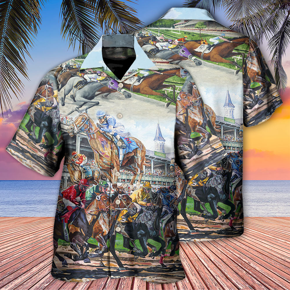Horse Racing Be Strong Be Brave - Hawaiian Shirt 