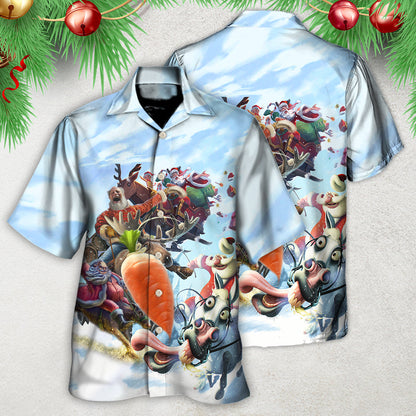 Christmas Santa Happy Funny Christmas - Hawaiian Shirt 
