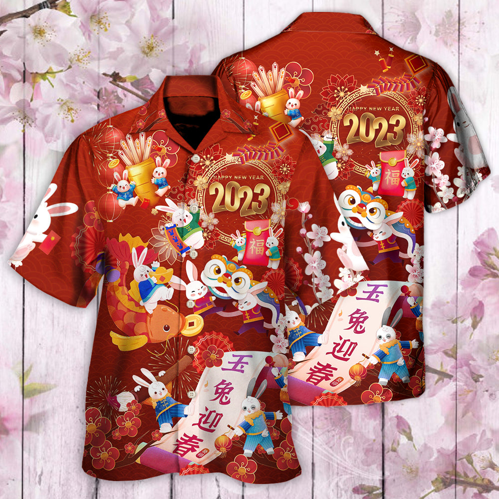 Chinese Lunar Year Rabbit Happy New Year 2023 - Hawaiian Shirt 