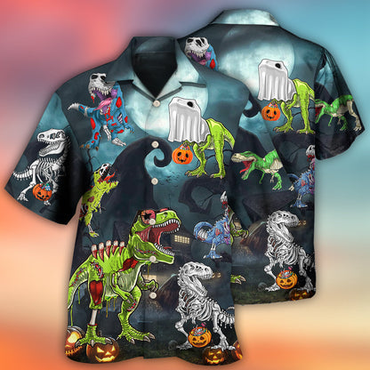 Halloween Zombie Saurus Scary - Hawaiian Shirt 