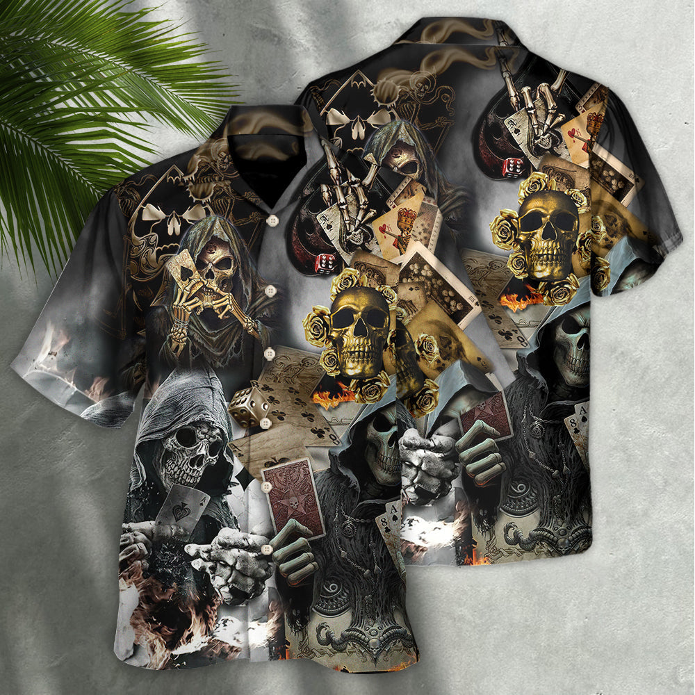 Skull Gambling The Death Game End - Hawaiian Shirt 