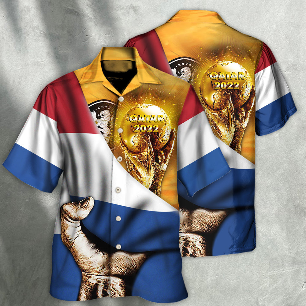 World Cup Qatar 2022 Netherlands Will Be The Champion Flag Vintage - Hawaiian Shirt 