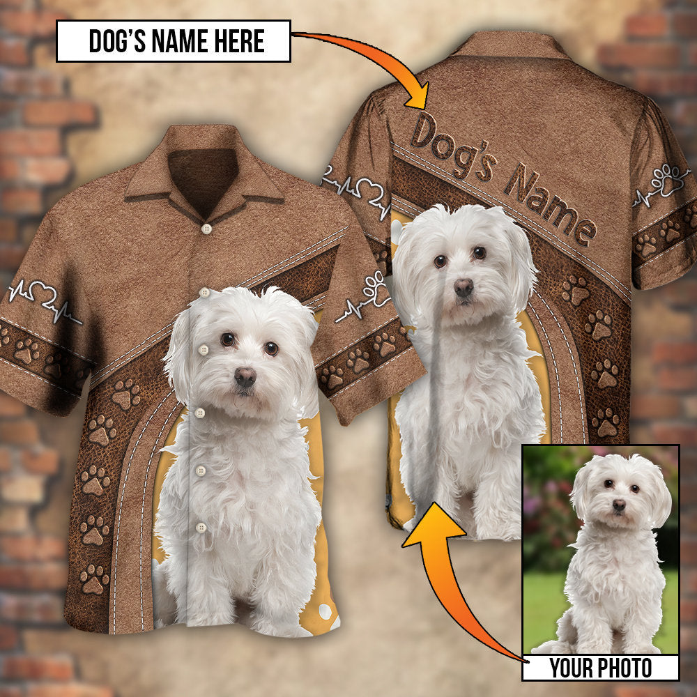 Dog Paw Various Style Custom Photo Personalized - Hawaiian Shirt 