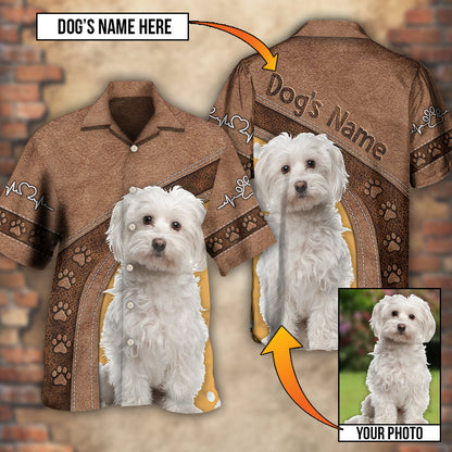 Dog Paw Various Style Custom Photo Personalized - Hawaiian Shirt 