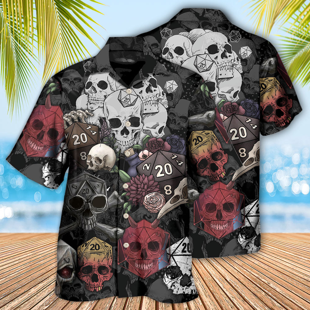 D20 And Skull Darkness Art - Hawaiian Shirt 