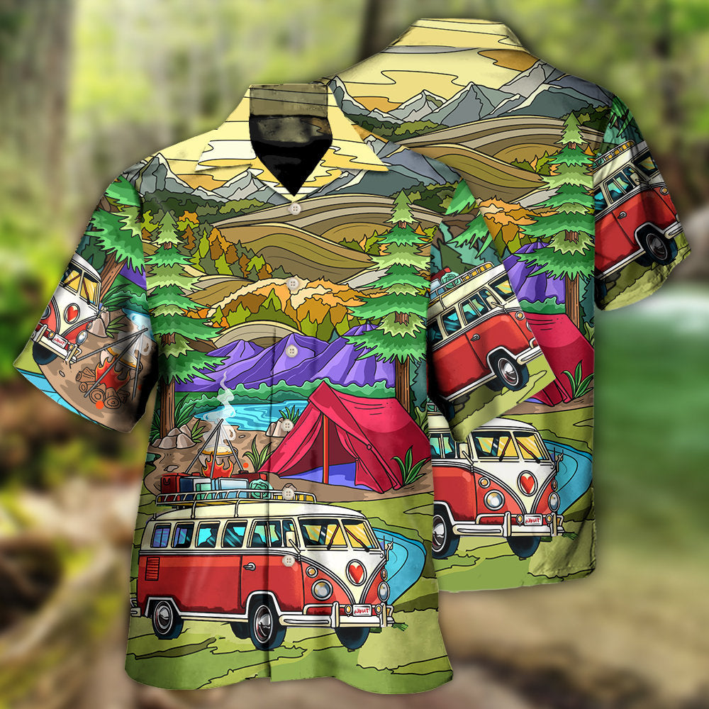 Camping Life In The Forest With Vans - Hawaiian Shirt 