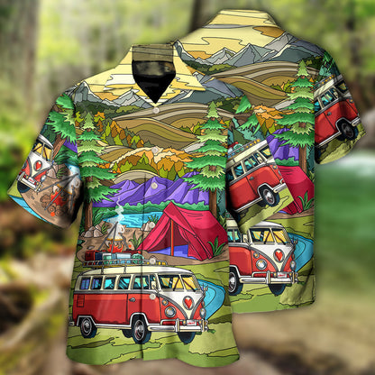 Camping Life In The Forest With Vans - Hawaiian Shirt 