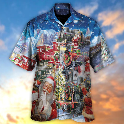 Christmas Santa's Express Train - Hawaiian Shirt 