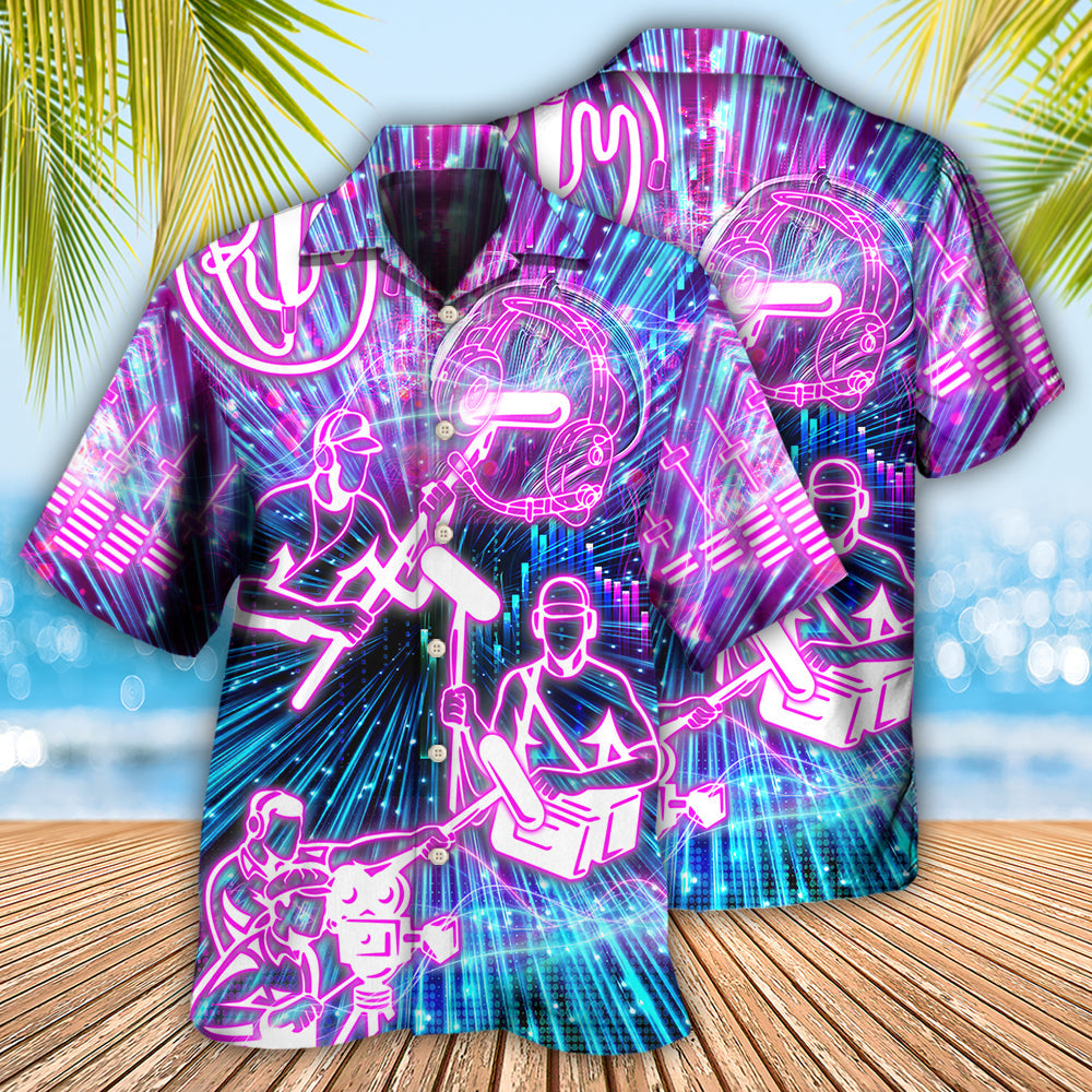 Sound Engineer Neon Style - Hawaiian Shirt 