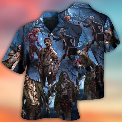Zombie Blood Dark Scary Halloween - Hawaiian Shirt 