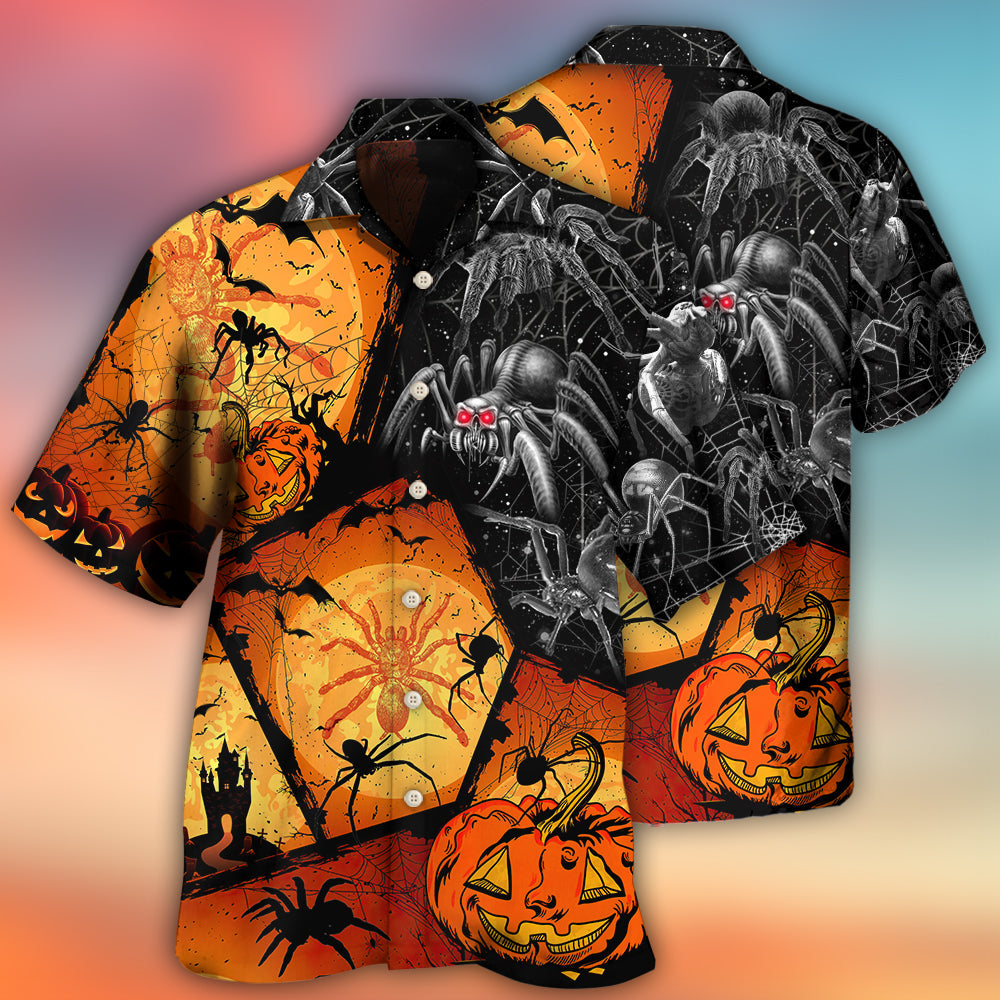 Halloween Spider Pumpkin Scary - Hawaiian Shirt 