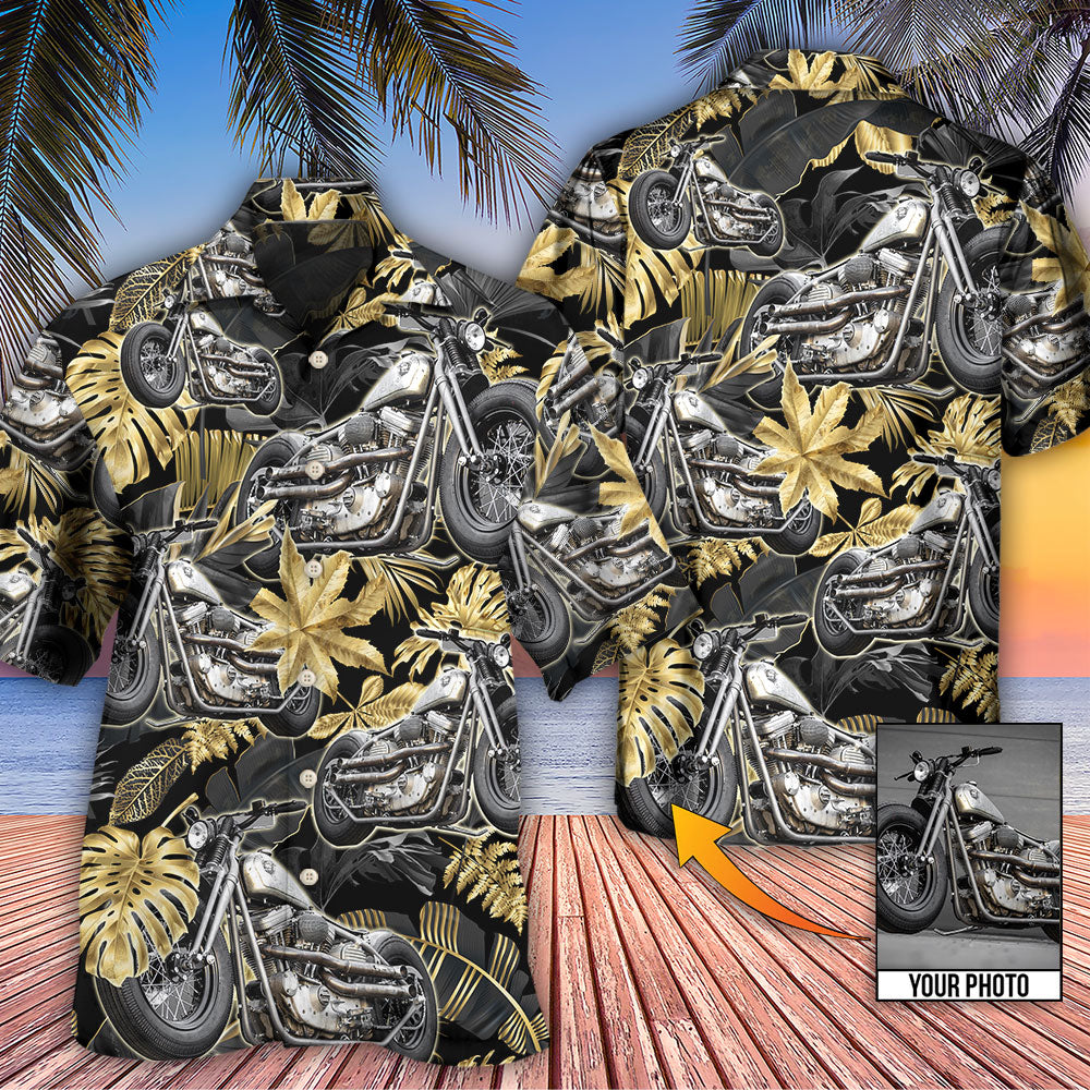 Bobber Motorcycle Tropical Vibe Custom Photo - Hawaiian Shirt 
