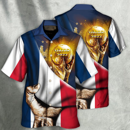 World Cup Qatar 2022 France Will Be The Champion Flag Vintage - Hawaiian Shirt 