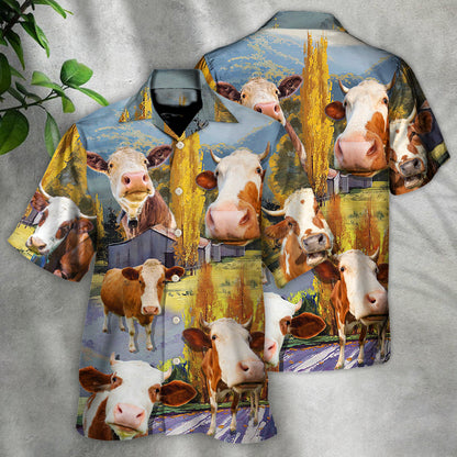 Cow Funny In The Australian Landscape Lover Cattle Art Style - Hawaiian Shirt 